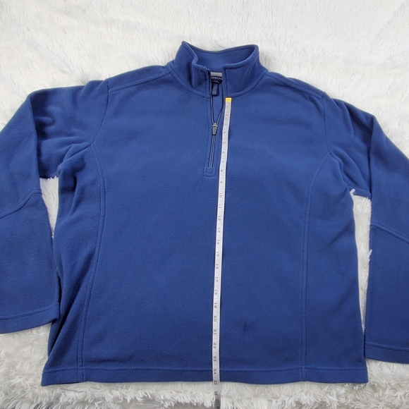 Land's End Blue Fleece Pullover Sweatshirt Polartec - Excellent Condition - L/T - Picture 7 of 10